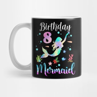 8 Years Old Birthday Mermaid Happy 8th Birthday Mug